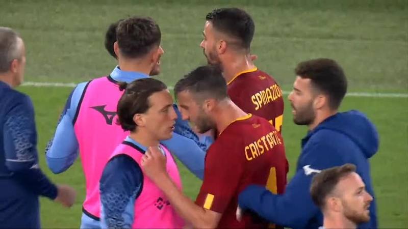 Video Lazio Roma Rissa Cristante E Marusic Espulsi Video Gazzetta It