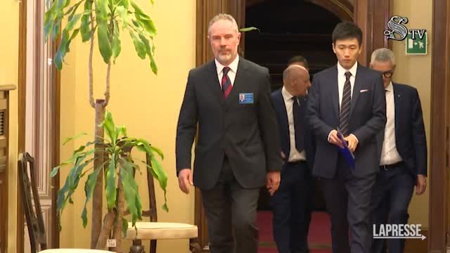 La Russa riceve al Senato Zhang, Zanetti, Marotta e Antonello