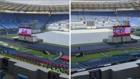 Roma, le prime immagini dei maxischermi all'Olimpico